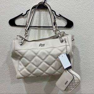 NEW GUESS White Bag and Clutch NWT